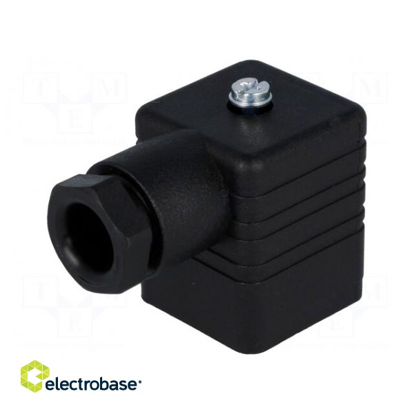 Connector: valve connector | plug | form A | 18mm | female | PIN: 3 | 16A фото 1