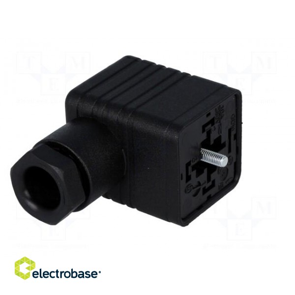 Connector: valve connector | plug | form A | 18mm | female | PIN: 3 | 16A фото 2