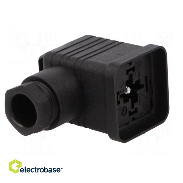 Connector: valve connector | plug | form A | 18mm | female | PIN: 4 | 400V фото 2