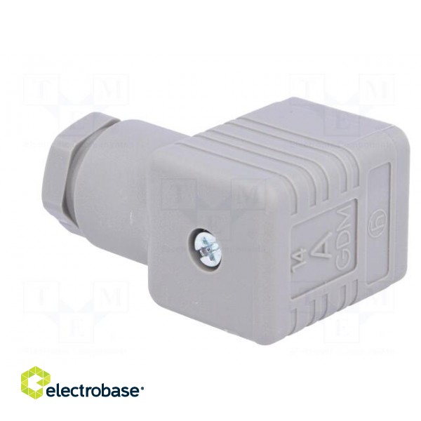 Connector: valve connector | plug | form A | 18mm | female | PIN: 4 | 16A paveikslėlis 6
