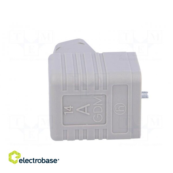 Connector: valve connector | plug | form A | 18mm | female | PIN: 4 | 16A paveikslėlis 7