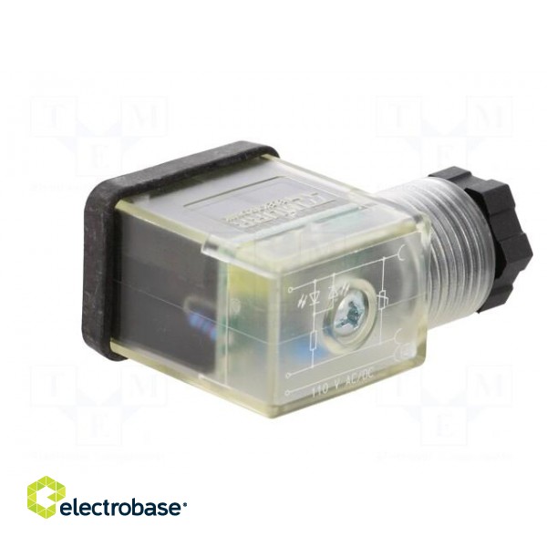Connector: valve connector | plug | form B | 10mm | female | PIN: 3 | 110V фото 6
