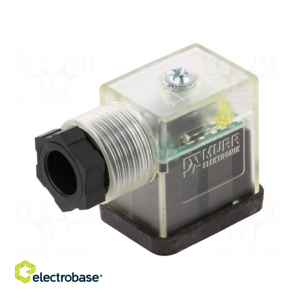 Connector: valve connector | plug | form B | 10mm | female | PIN: 3 | 110V фото 1