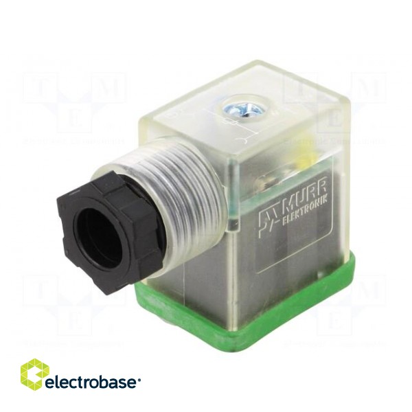 Connector: valve connector | plug | form B | 10mm | female | PIN: 3 | 230V image 1