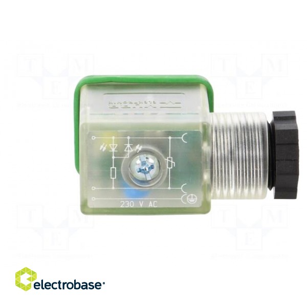 Connector: valve connector | plug | form B | 10mm | female | PIN: 3 | 230V paveikslėlis 7