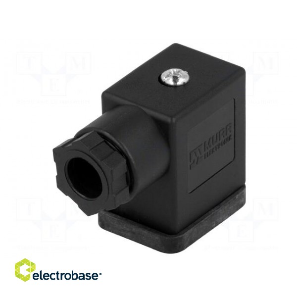 Connector: valve connector | plug | form B | 10mm | female | PIN: 3 | 230V image 1