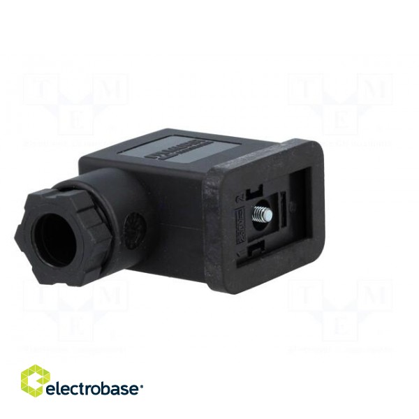 Connector: valve connector | plug | form B | 10mm | female | PIN: 3 | 230V фото 2