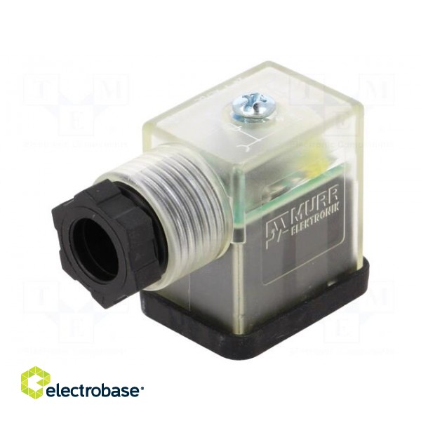 Connector: valve connector | plug | form B | 10mm | female | PIN: 3 | 24V фото 1