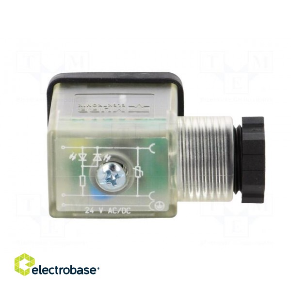 Connector: valve connector | plug | form B | 10mm | female | PIN: 3 | 24V paveikslėlis 7