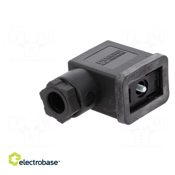 Connector: valve connector | plug | form B | 11mm | female | PIN: 3 | 230V фото 2