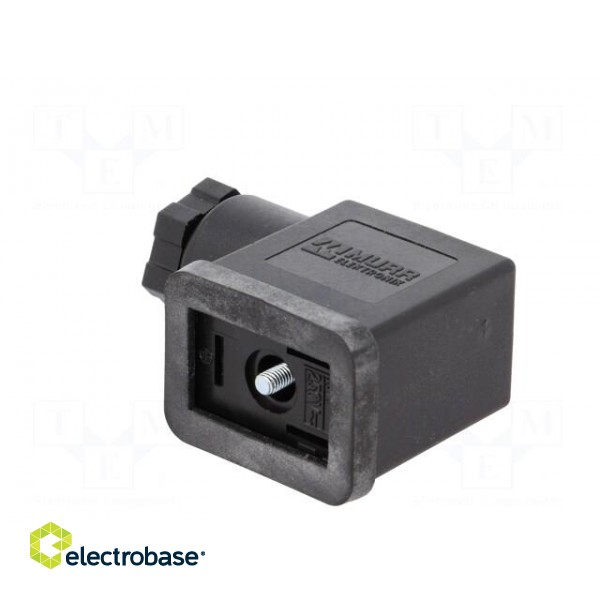 Connector: valve connector | plug | form B | 11mm | female | PIN: 3 | 230V фото 4