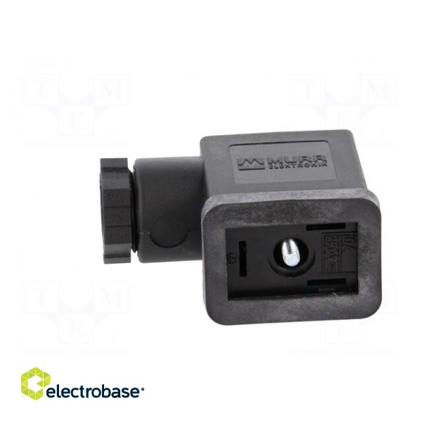 Connector: valve connector | plug | form B | 11mm | female | PIN: 3 | 230V фото 3