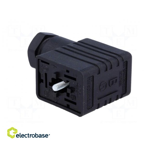 Connector: valve connector | plug | form B | 11mm | female | PIN: 3 | 250V image 4