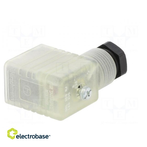 Connector: valve connector | plug | form B | 11mm | female | PIN: 3 | 250V фото 6