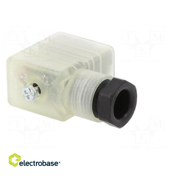 Connector: valve connector | plug | form B | 11mm | female | PIN: 3 | 250V фото 8
