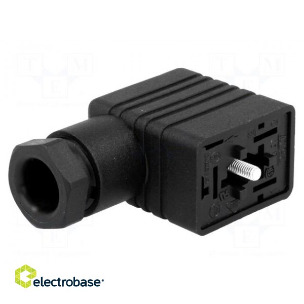 Connector: valve connector | plug | form B | 11mm | female | PIN: 3 | 250V image 1