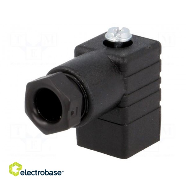 Connector: valve connector | plug | form C | 8mm | female | PIN: 3 | 6A image 1