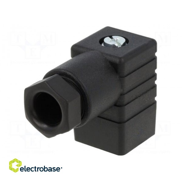 Connector: valve connector | plug | form C | 8mm | female | PIN: 4 | 6A image 1