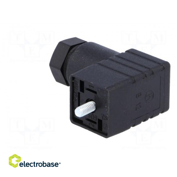 Connector: valve connector | plug | form C | 9.4mm | female | PIN: 3 image 4