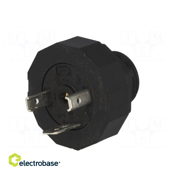 Connector: valve connector | socket | form A | 18mm | male | PIN: 3 | 16A paveikslėlis 2