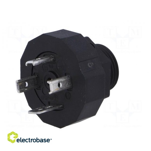 Connector: valve connector | socket | form A | 18mm | male | PIN: 4 | 16A paveikslėlis 2