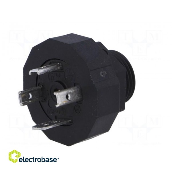 Connector: valve connector | socket | form A | 18mm | male | PIN: 4 | 16A image 2