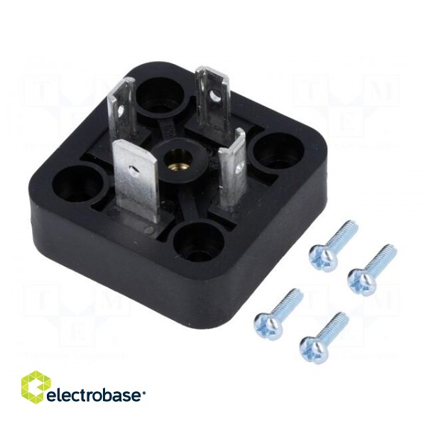 Connector: valve connector | socket | form A | 18mm | male | PIN: 4 | 16A image 1
