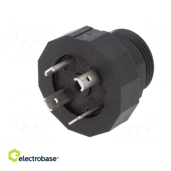 Connector: valve connector | socket | form A | 18mm | male | PIN: 4 | 16A paveikslėlis 2