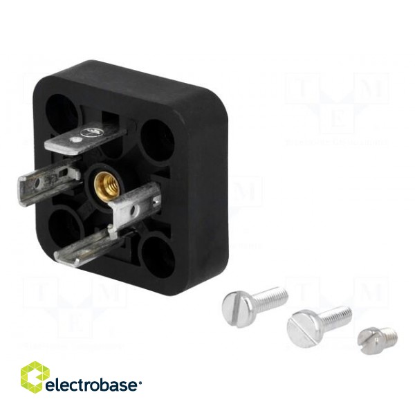 Connector: valve connector | socket | form A | 18mm | male | PIN: 4 | 16A image 1
