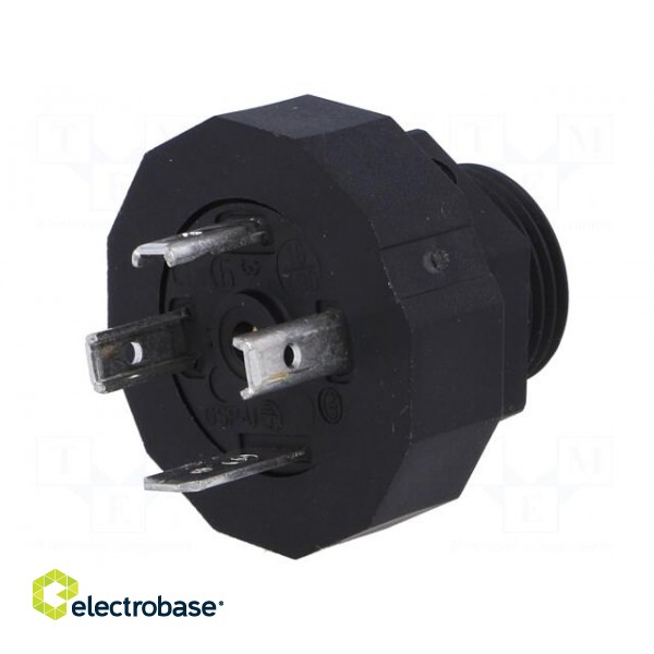 Connector: valve connector | socket | form A | 18mm | male | PIN: 4 | 16A paveikslėlis 1