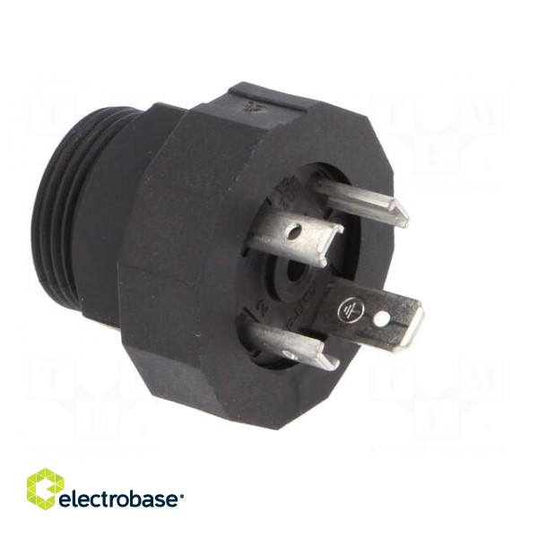 Connector: valve connector | socket | form A | 18mm | male | PIN: 4 | 16A paveikslėlis 8