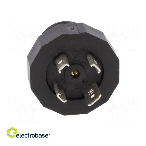 Connector: valve connector | socket | form A | 18mm | male | PIN: 4 | 16A paveikslėlis 9