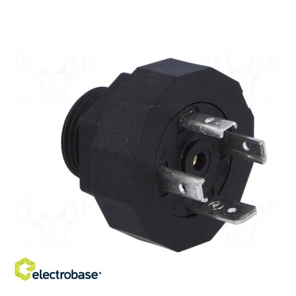 Connector: valve connector | socket | form A | 18mm | male | PIN: 4 | 16A paveikslėlis 8