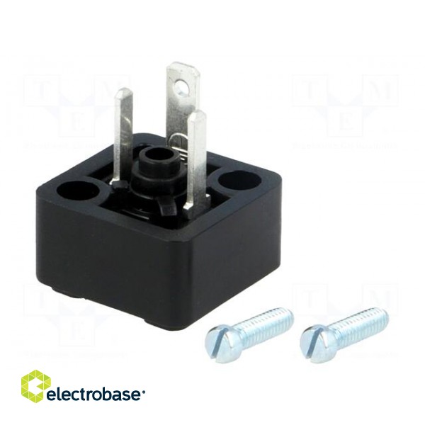 Connector: valve connector | socket | form C | 8mm | male | PIN: 3 | 6A фото 1
