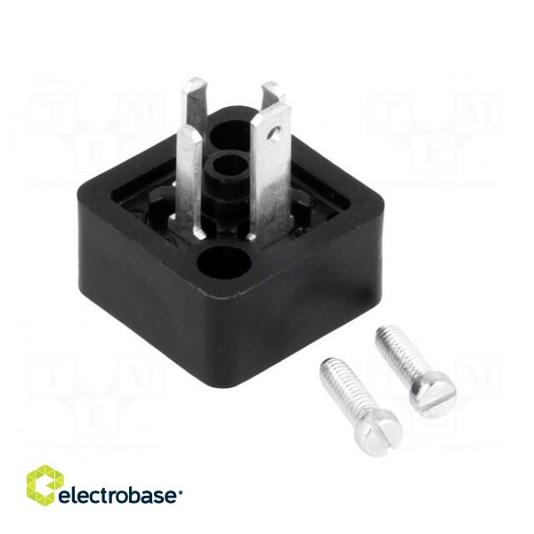 Connector: valve connector | socket | form C | 8mm | male | PIN: 4 | 6A image 1