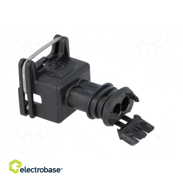 Connector: automotive | JPT | plug | female | PIN: 2 | for cable | black paveikslėlis 4