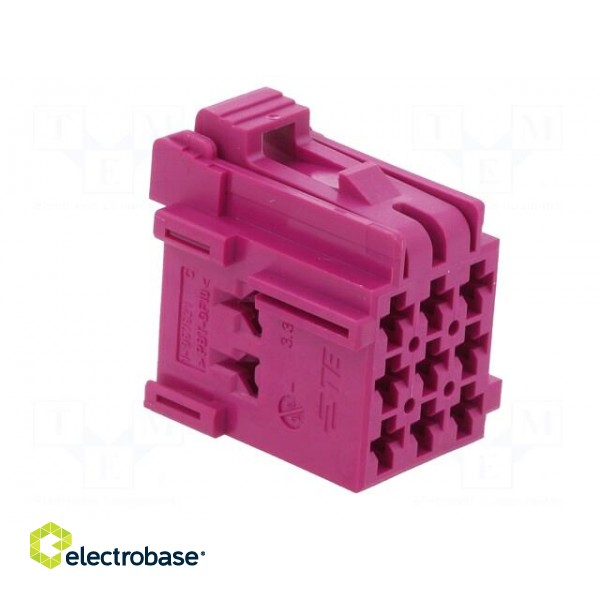 Connector: automotive | JPT | female | plug | for cable | PIN: 9 | violet image 8