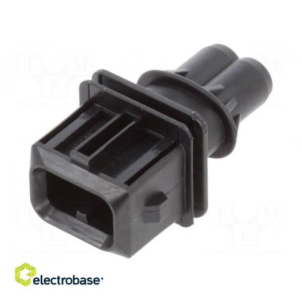 Connector: automotive | JPT | male | plug | for cable | PIN: 2 | black image 1