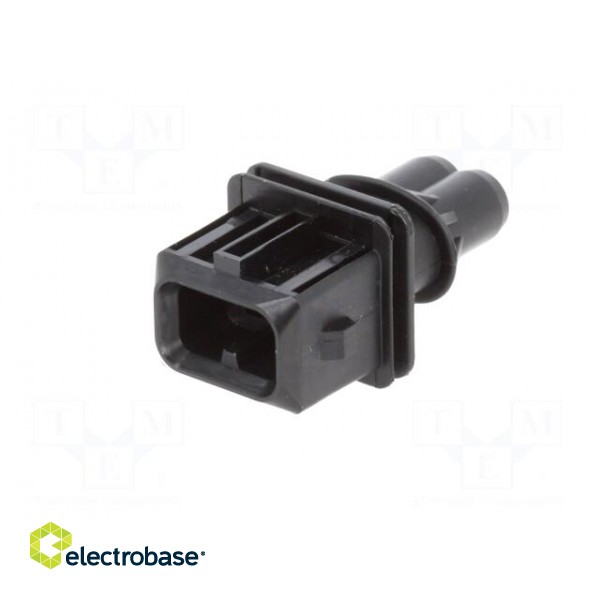 Connector: automotive | JPT | male | plug | for cable | PIN: 2 | black image 2