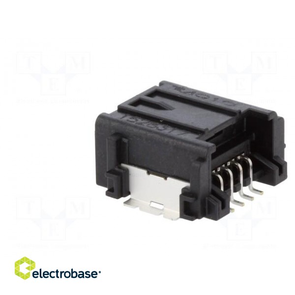 Connector: automotive | Mini50 | male | socket | on PCBs | PIN: 4 | black image 4