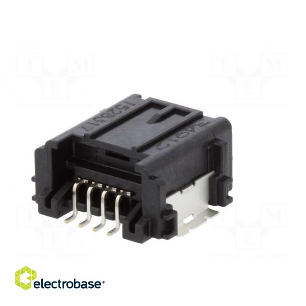 Connector: automotive | Mini50 | male | socket | on PCBs | PIN: 4 | black image 6