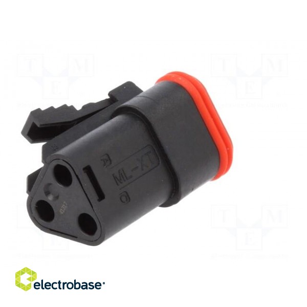 Connector: automotive | ML-XT | female | plug | for cable | PIN: 3 | black image 6