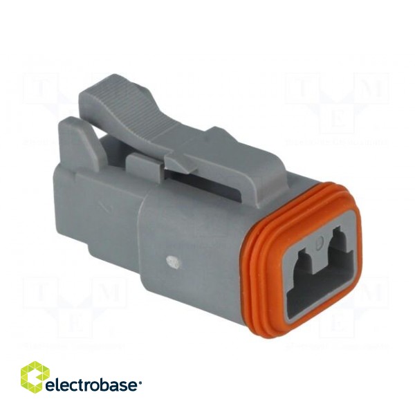 Connector: wire-wire | AT | female | plug | for cable | PIN: 2 | grey | IP67 image 8