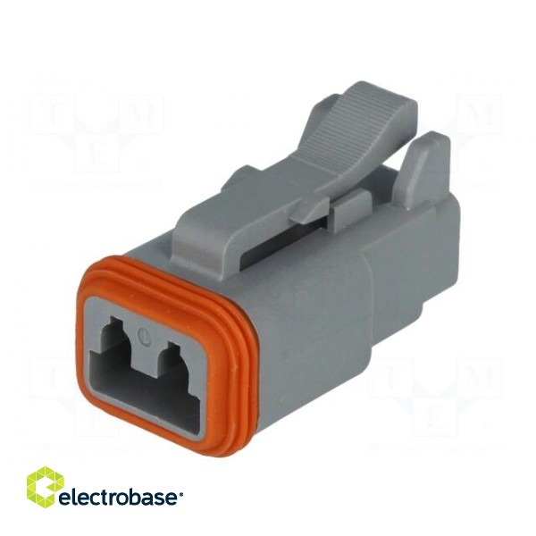 Connector: wire-wire | AT | plug | female | PIN: 2 | IP67 | Locking: latch paveikslėlis 1