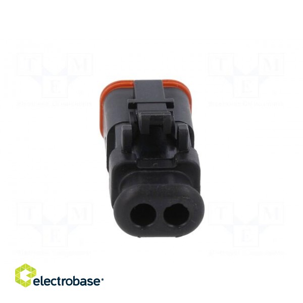 Connector: wire-wire | AT | female | plug | for cable | PIN: 2 | black фото 5