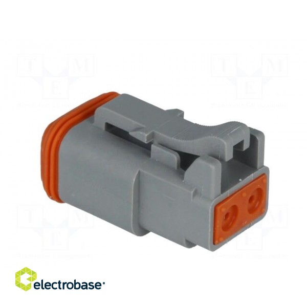 Connector: wire-wire | AT | plug | female | PIN: 2 | IP67 | Locking: latch image 4