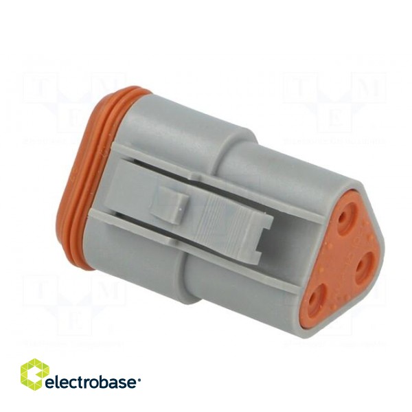 Connector: wire-wire | AT | plug | female | PIN: 3 | IP67 | Locking: latch paveikslėlis 4