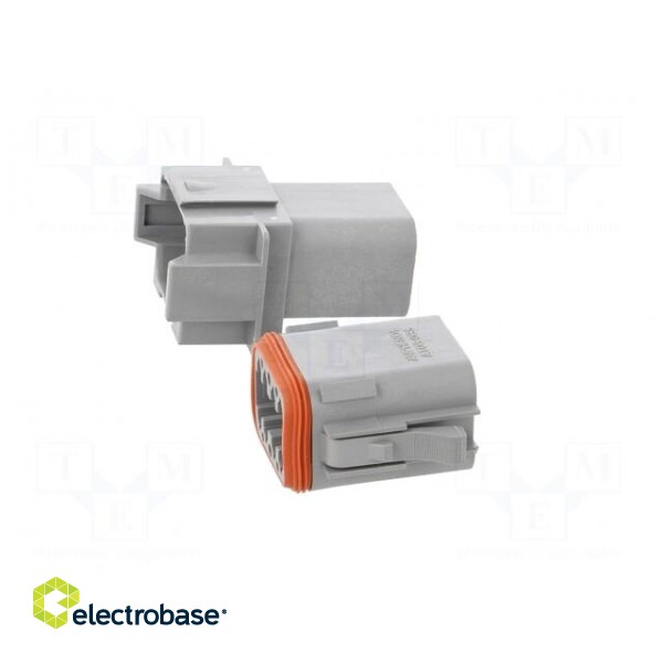 Connector: wire-wire | AT | male + female | plug | for cable | PIN: 8 фото 3
