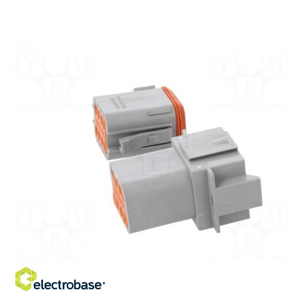 Connector: wire-wire | AT | male + female | plug | for cable | PIN: 8 фото 7