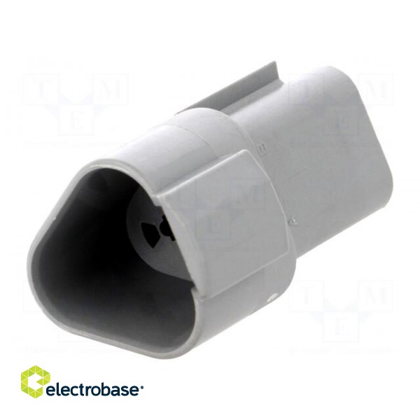 Connector: wire-wire | AT | plug | male | PIN: 3 | IP67 | Locking: latch image 1